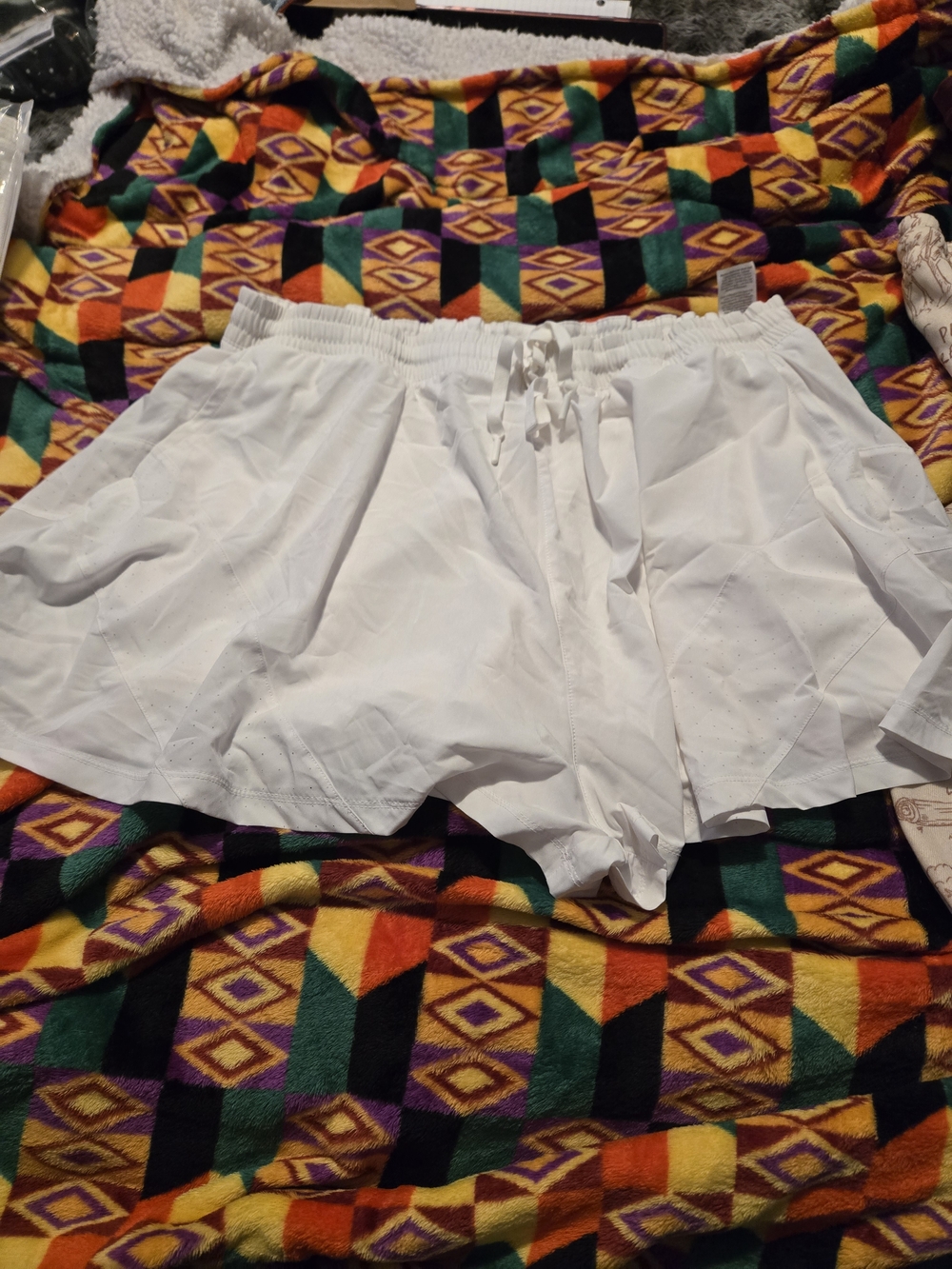 Avia White Women's Athletic Drawstring Shorts